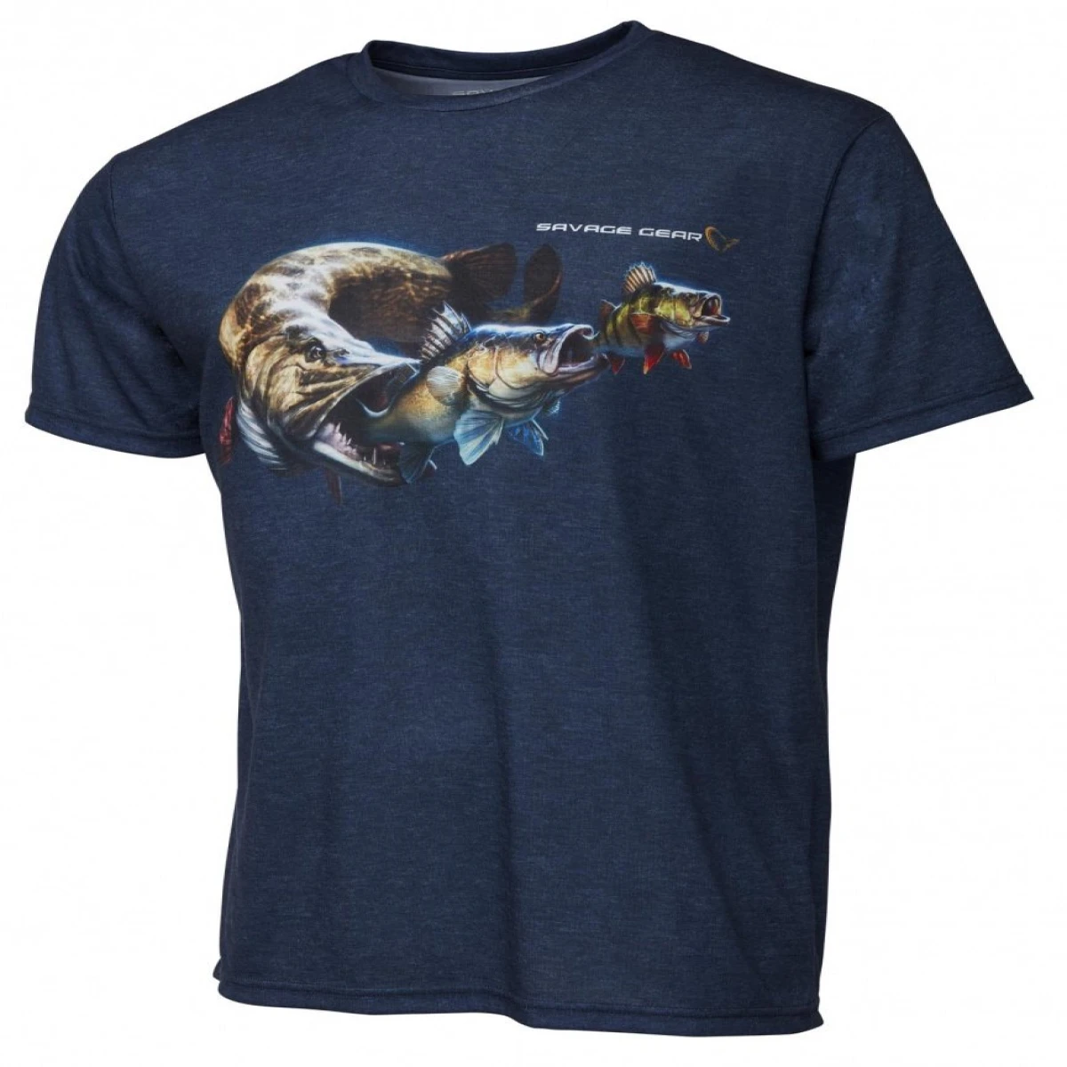 Savage Gear Cannibal T-Shirt Blue Melange - S