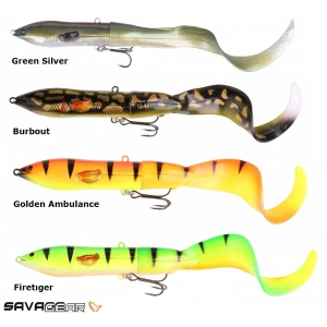 Savage gear 3D Hard Eel Tail Bait 17 cm 40 gr 1+2 Suni Yem - 04-Fire Tiger