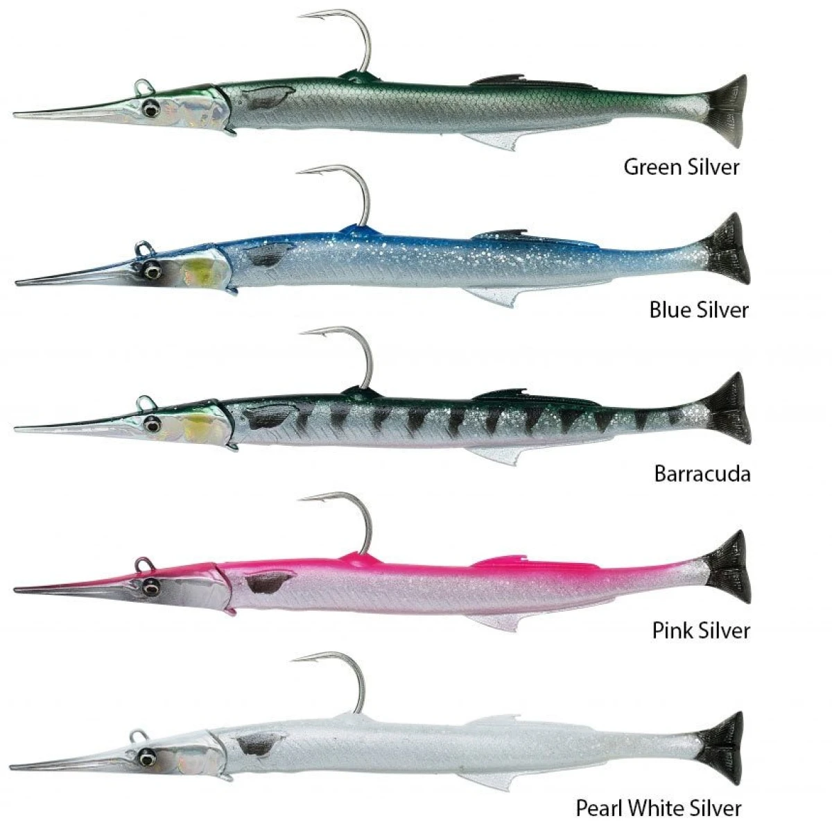 Savage gear Needlefish Pulsetail 2+1 23 cm 55g Suni Yem - Pearl White Silver
