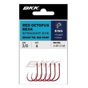 BKK Red Octopus Beak Straight Eye Olta İğnesi
