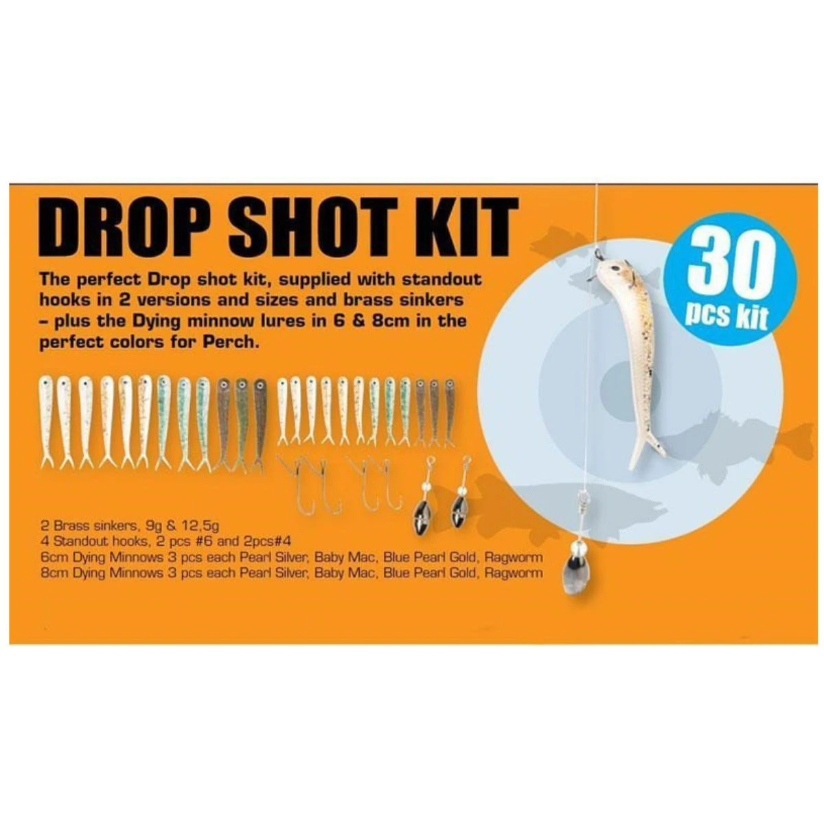 SAVAGE GEAR SG Lb Dying Minnow Drop Shot Pro Pack Kit 30 Parça