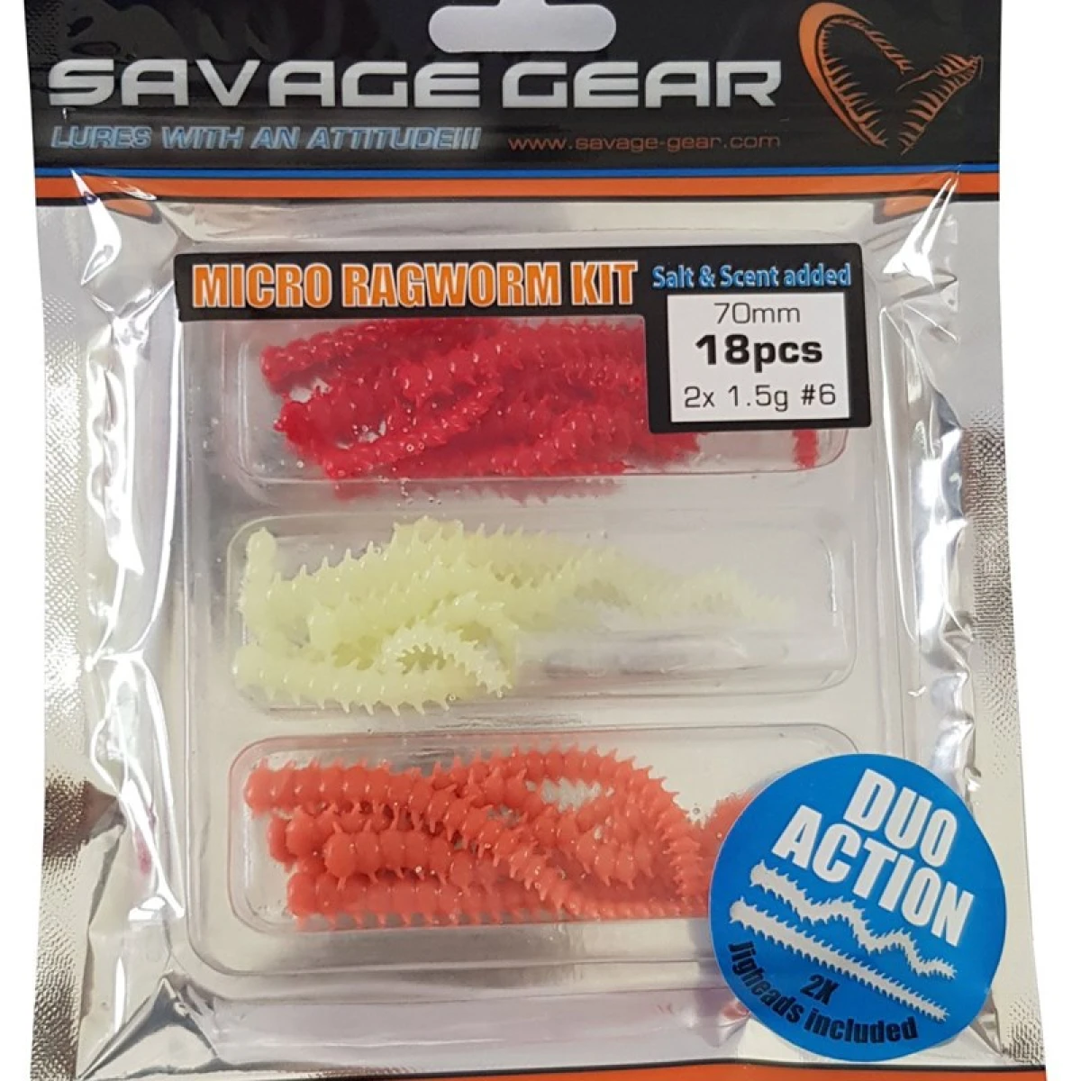 Savage gear Lrf Ragworm Kit 18+2 Adet (UV-Red-Pink-Glow)