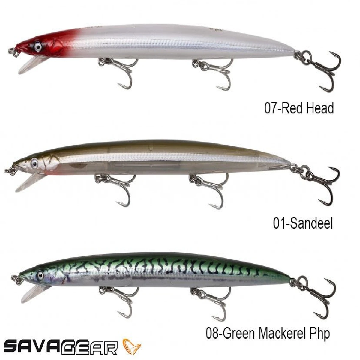 Savage gear  MAG Sandeel Jerk minnow 210 44g SP Suni Yem - 07-Red Head