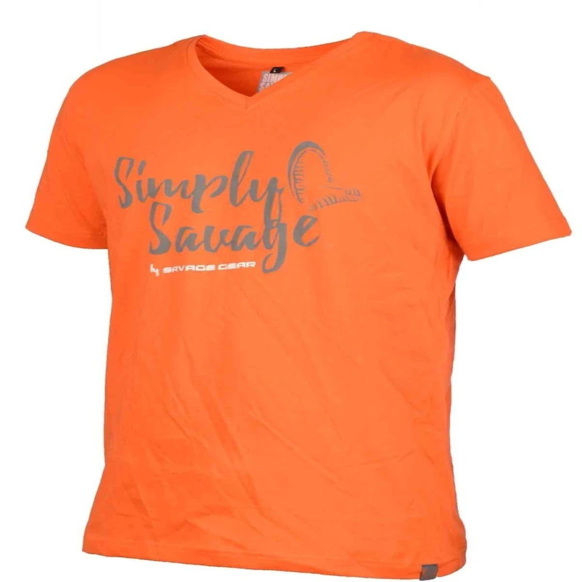 Savage gear Simply  Savage V-neck Tee Grey T-Shirt - L