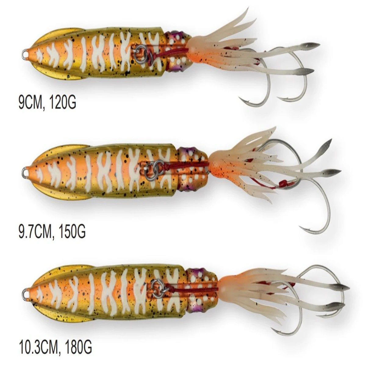 Savage Gear Swimsquid Inchiku 9.7cm 150gr Suni Yem - Orange Gold Glow