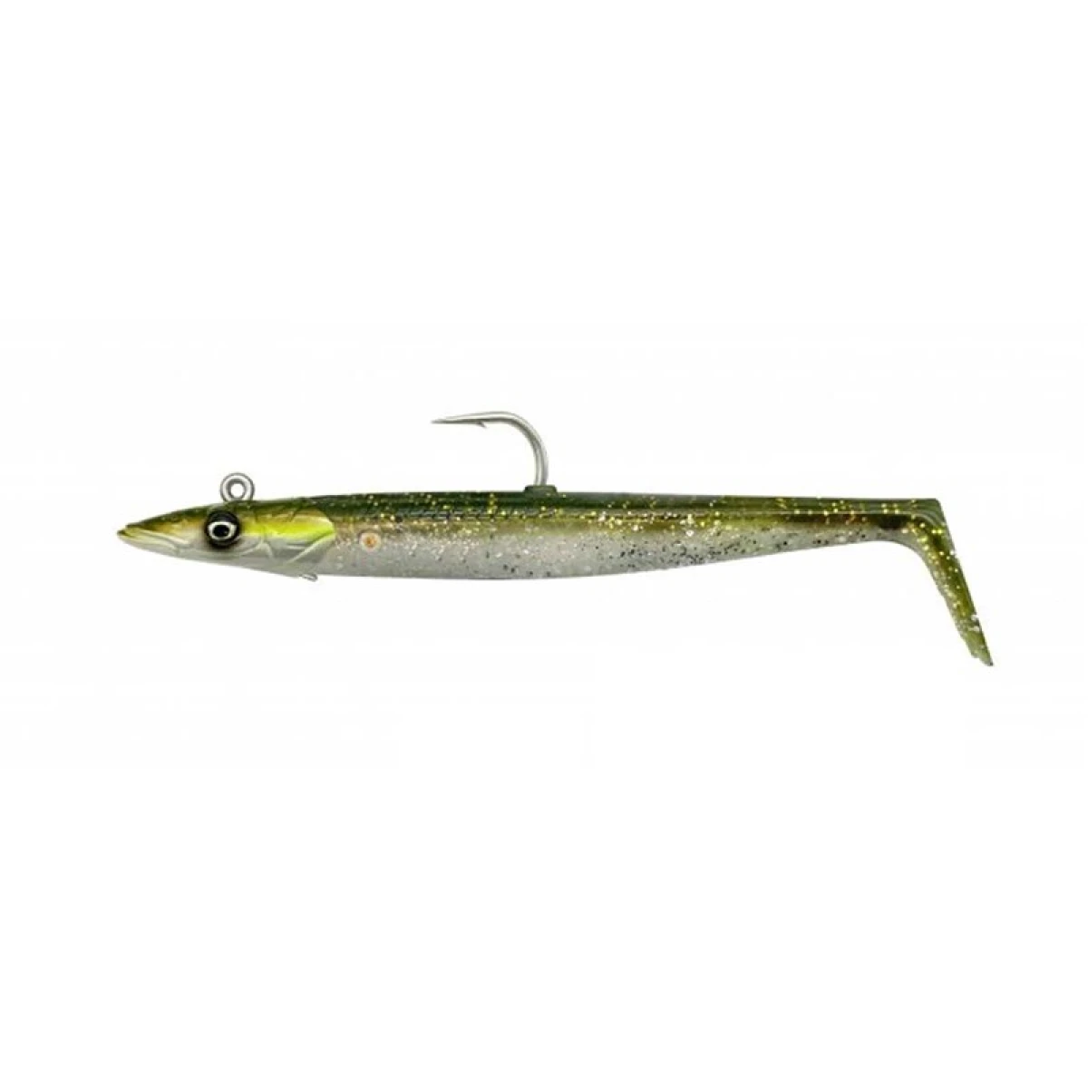 Savage Gear Sandeel V2 12 cm 22 gr 2+1 - Green Silver