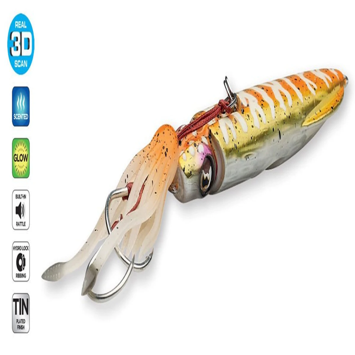 Savage Gear Swimsquid Inchiku 9.7cm 150gr Suni Yem - Orange Gold Glow