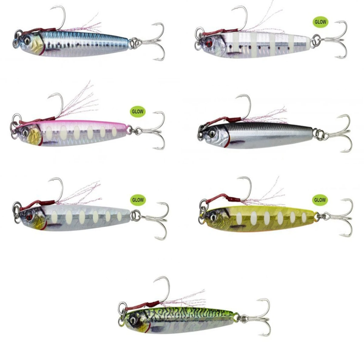 Savage gear 3D Jig Minnow 20 gr 7,5 cm Suni Yem - Glow Zebra