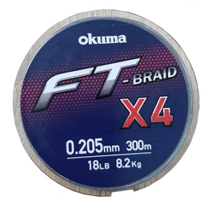 Okuma Ft-*4 Braided Line 300 mt Grey Örgü İp - 0,235mm