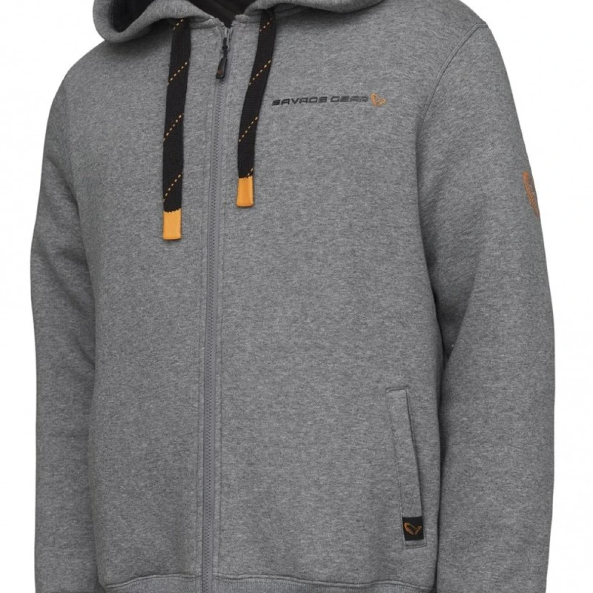 Savage Gear Classic Zip Hoodie Grey Melange - XXL