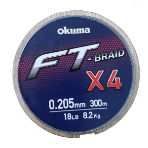 Okuma Ft-*4 Braided Line 300 mt Grey Örgü İp