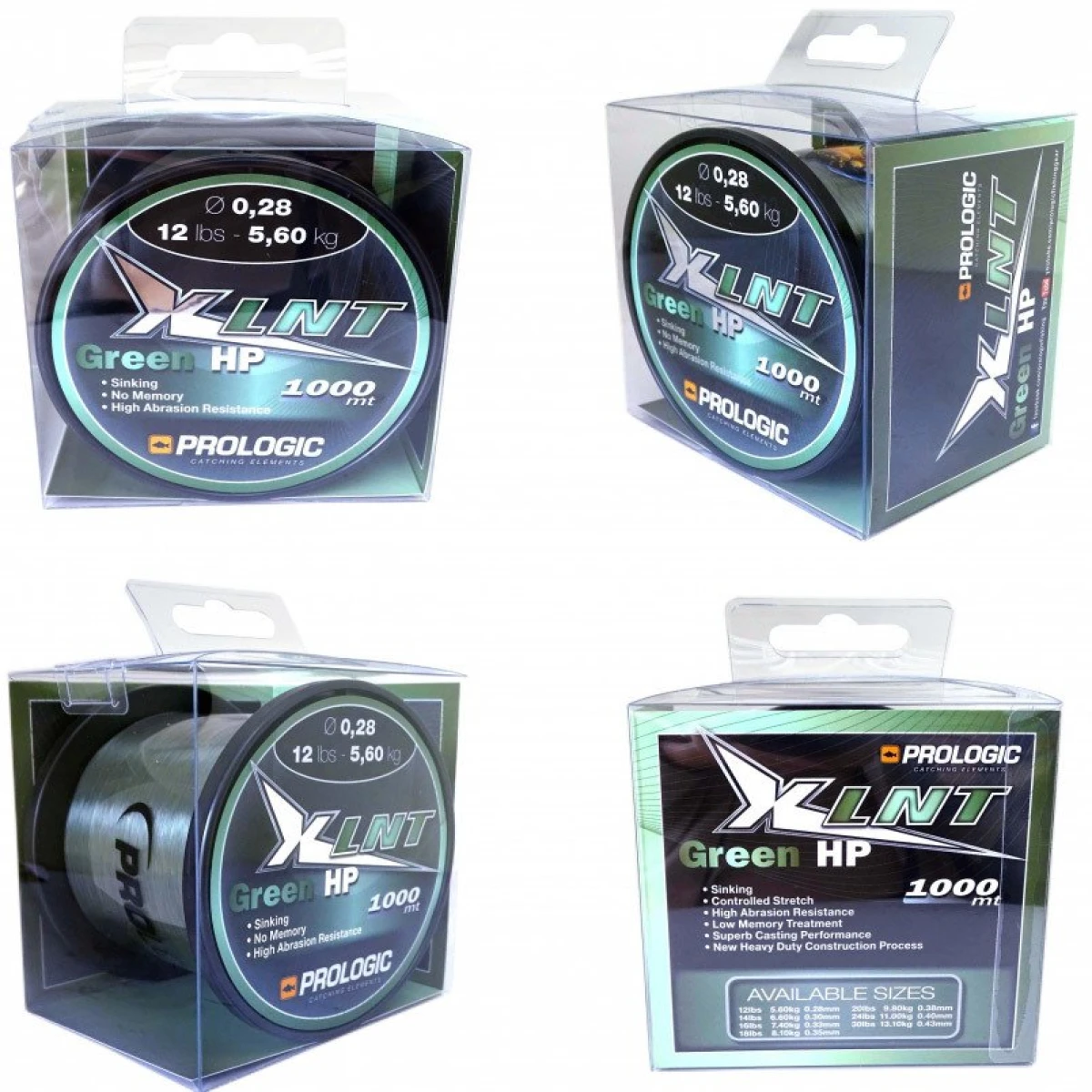 Prologic XLNT HP 1000M Green Misine - 0.43 mm 13.1 kg 30 lbs