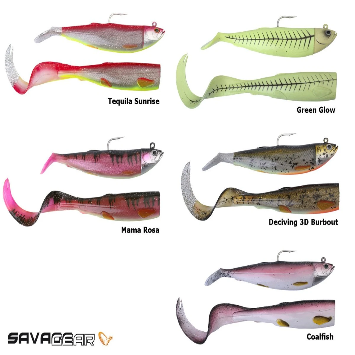 Savage gear Cutbait Herring Kit 20cm 270g Suni Yem - Deciving 3D Burbot (Glow)