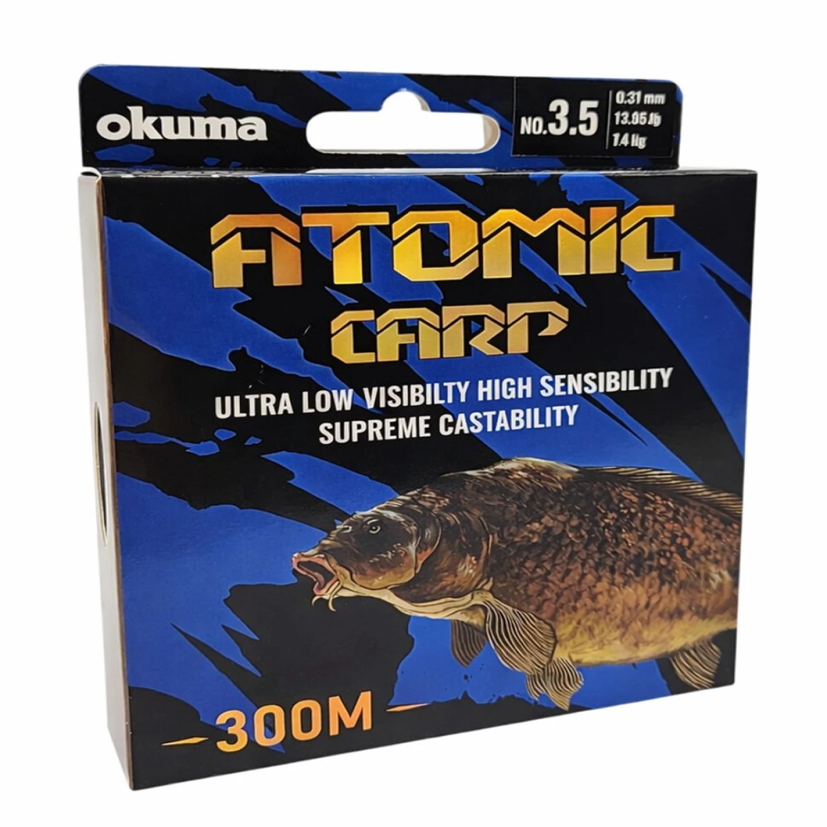 Okuma Atomic Carp Nylon Clear Color 300m Misina - 0.37mm