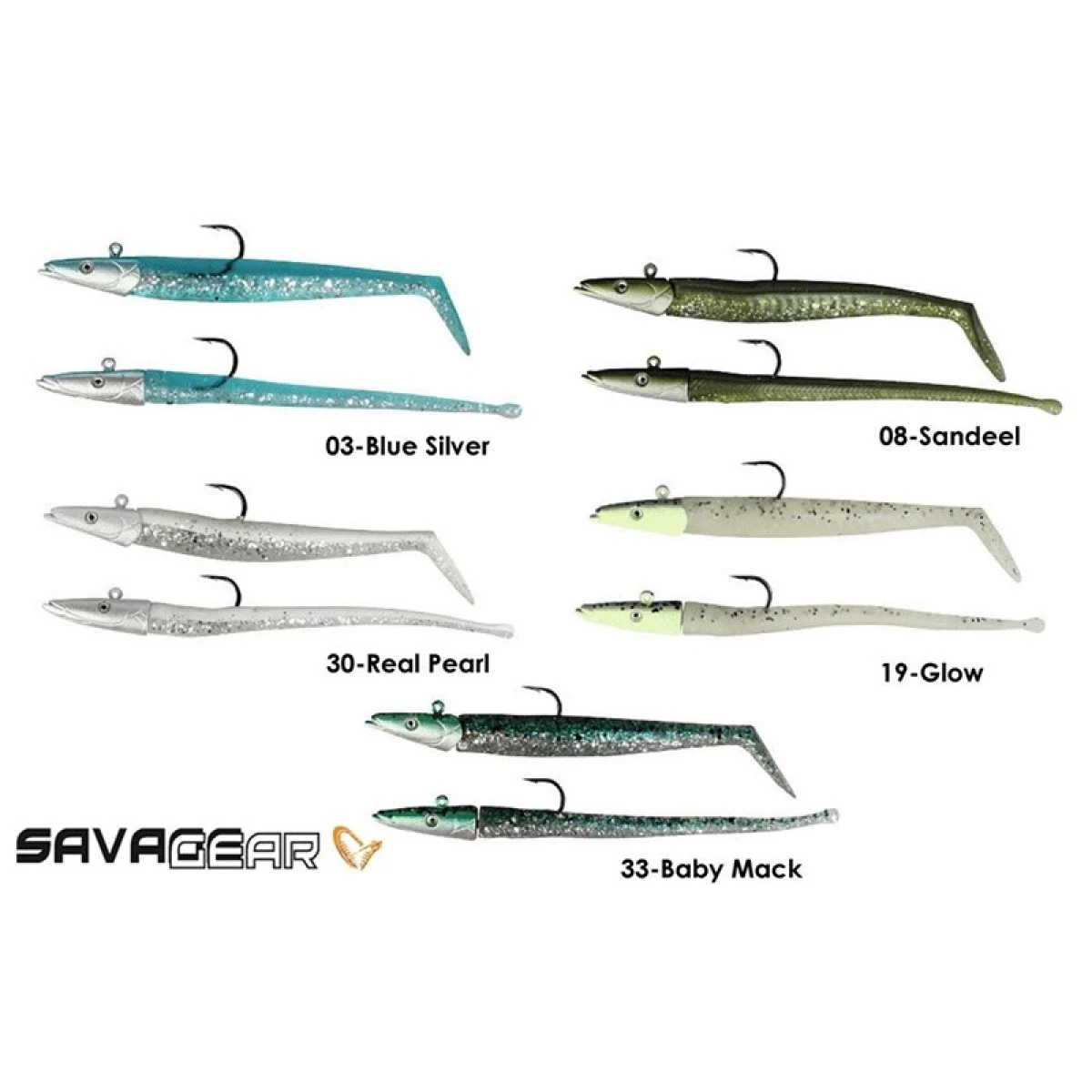 Savage gear Sandeel And Slug 10 cm 10 gr 4+2 Adet - 19-Glow