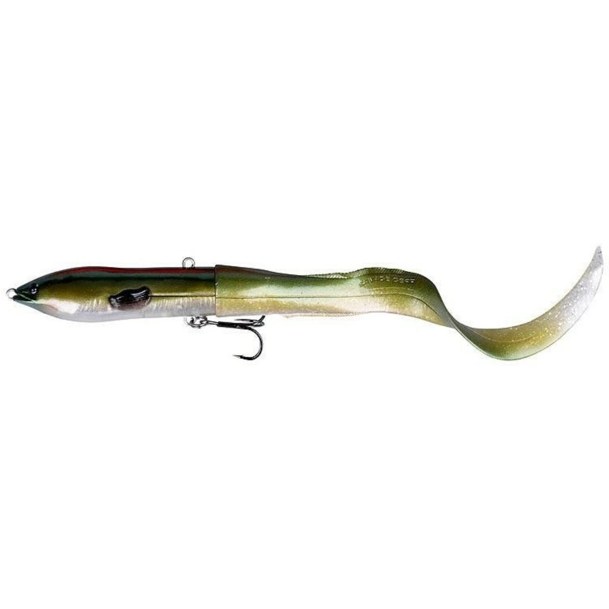 Savage gear 3D Hard Eel Tail Bait 17 cm 40 gr 1+2 Suni Yem - 10-Green Silver