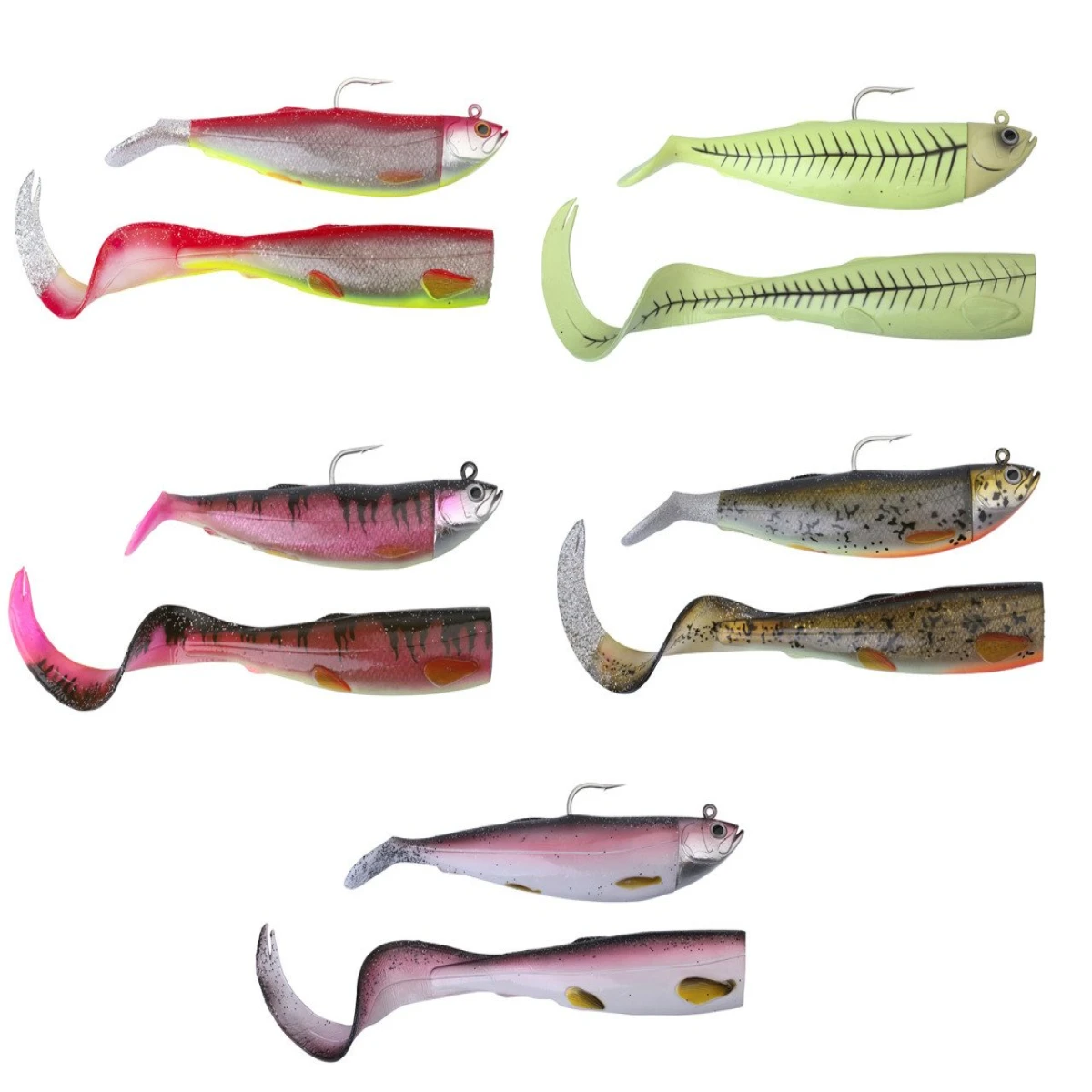 Savage gear Cutbait Herring Kit 20cm 270g Suni Yem - Deciving 3D Burbot (Glow)