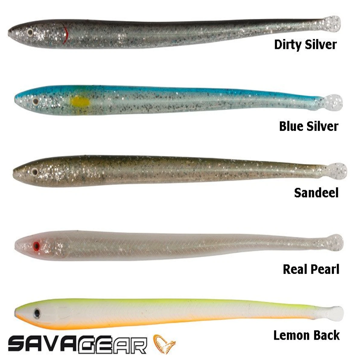 Savage gear LB Sandeel Slug 16.5 cm 5 Adet Suni Yem - Blue Silver