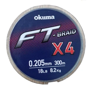 Okuma Ft-*4 Braided Line 300 mt Grey Örgü İp - 0,235mm