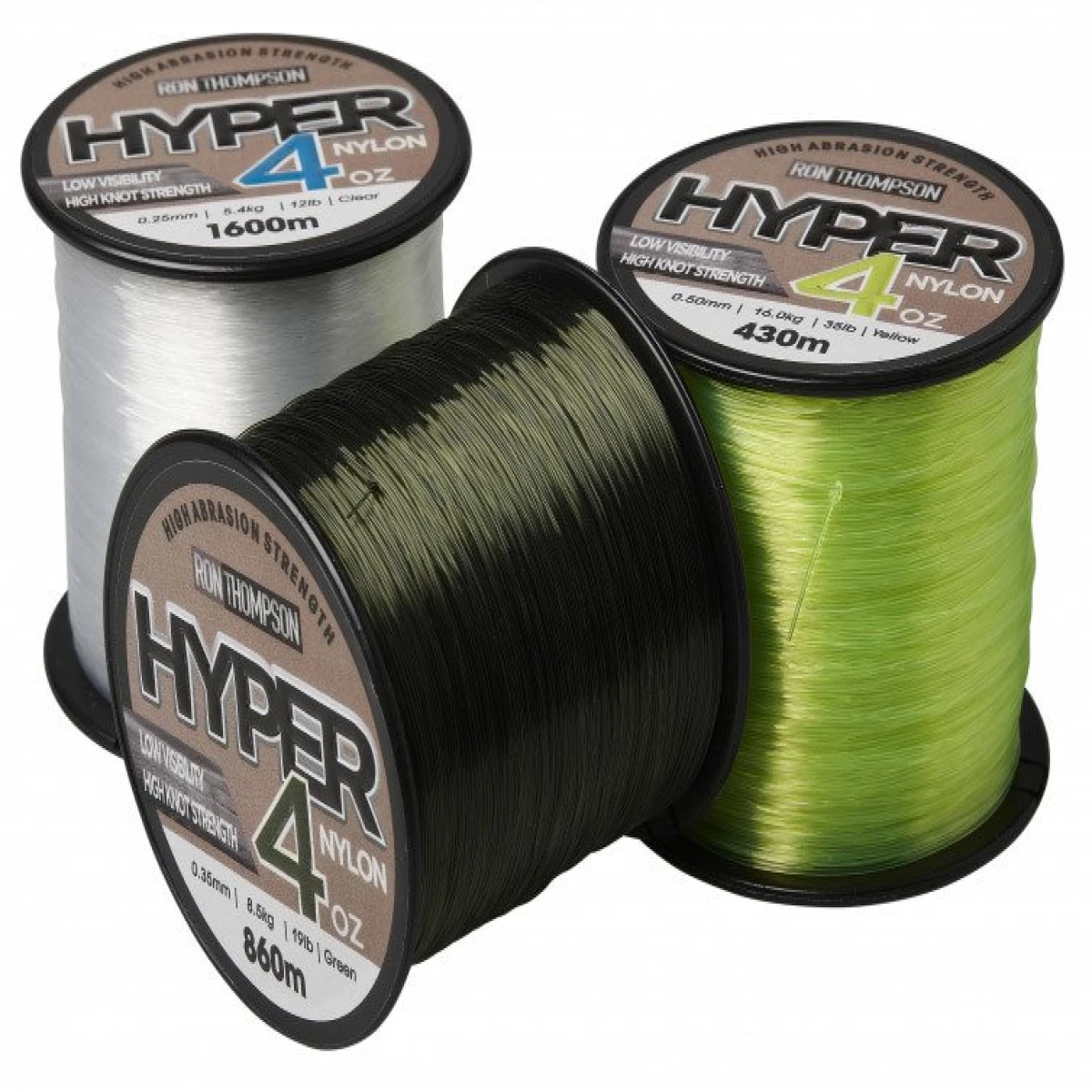 Ron Thompson Hyper 4OZ Nylon Clear Misine - 540 m 0.45 mm 13.5 kg 30 lbs
