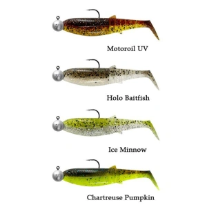 Savage Gear Cannibal Shad 8cm 5gr+7.5gr #2/0 Clear Water 4+4 Adet