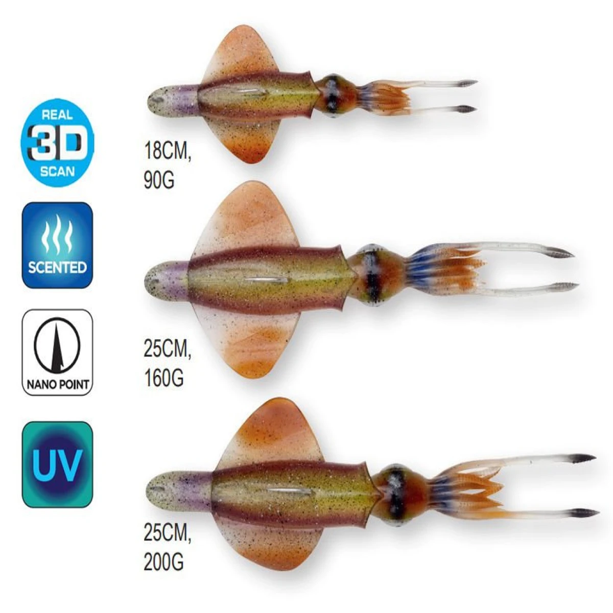 Savage Gear Swim Squid RTF 25cm 160gr Suni Yem - Cuttlefish
