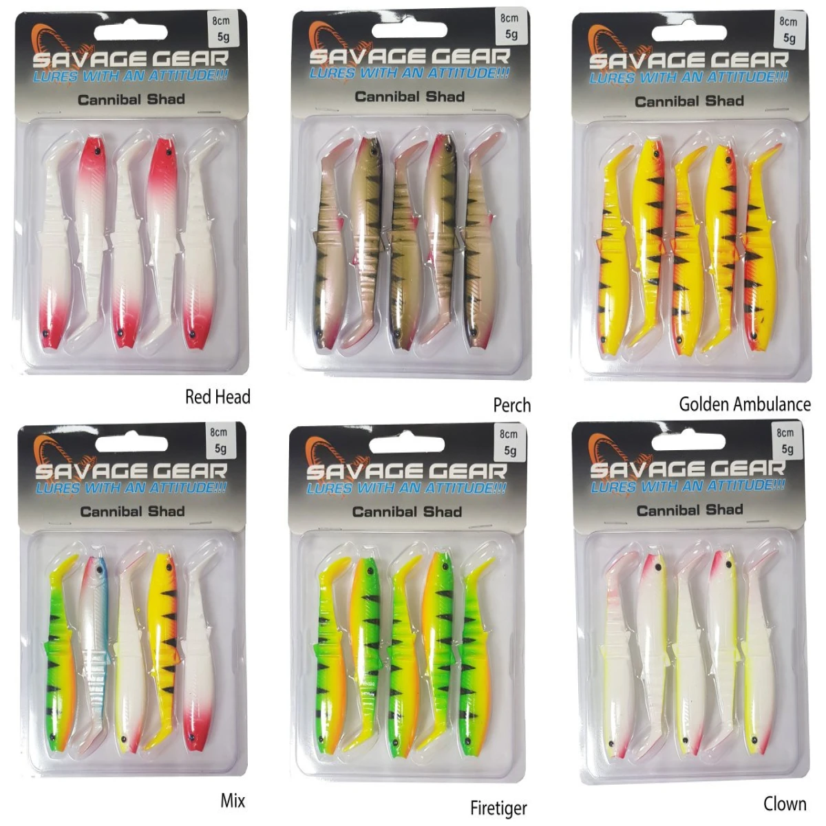 Savage gear Cannibal 8cm 5 Adet Suni Yem - Perch