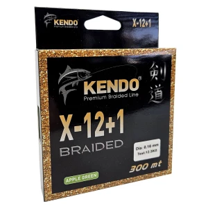 Kendo X-12+1 Braided 300m Apple Green Örgü İp