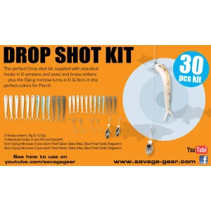 SAVAGE GEAR SG Lb Dying Minnow Drop Shot Pro Pack Kit 30 Parça