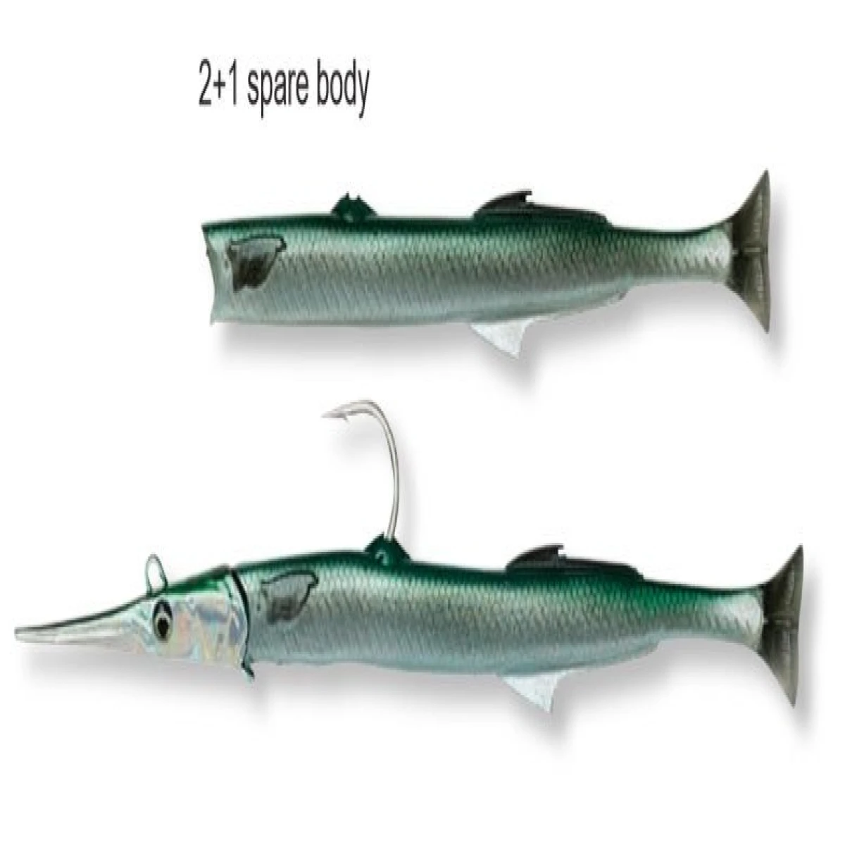 Savage gear Needlefish Pulsetail 2+1 23 cm 55g Suni Yem - Pearl White Silver