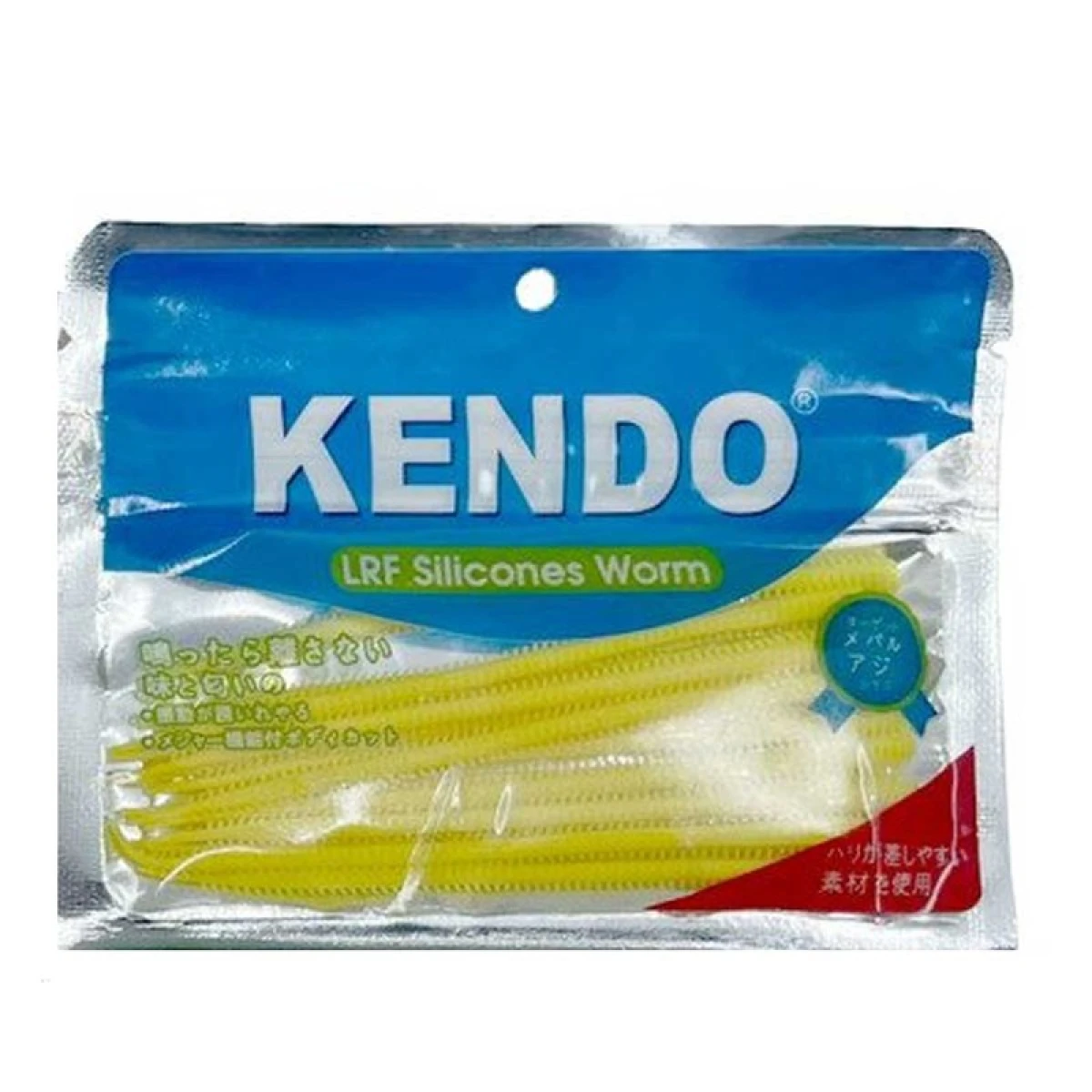 Kendo 10 cm Lrf Silicones Worm (Kokulu) 10 adet - Yellow