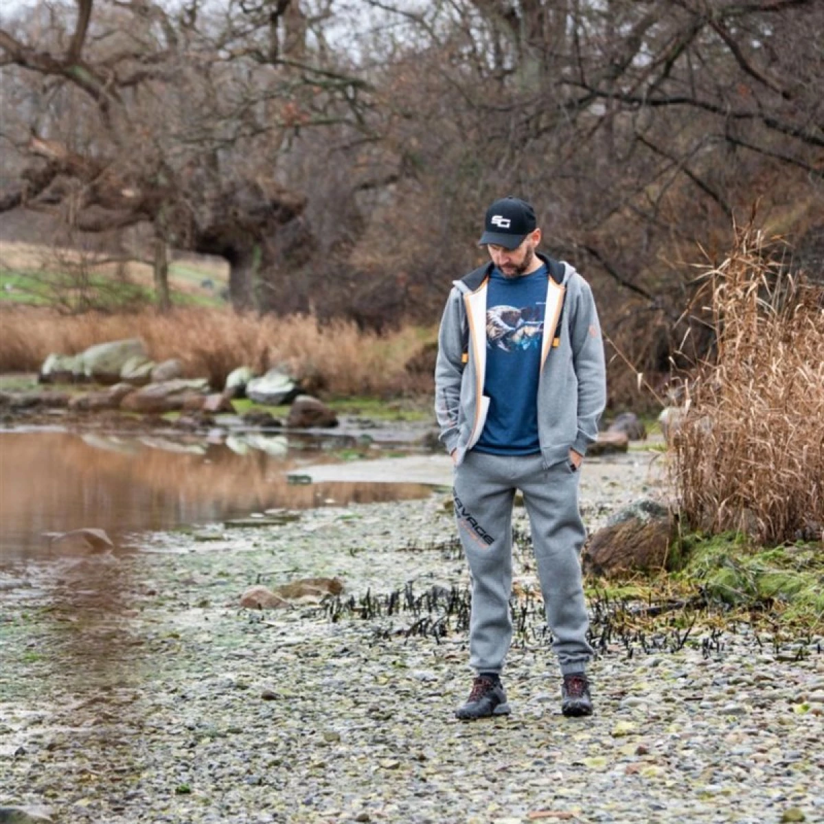 Savage Gear Cannibal T-Shirt Blue Melange - S
