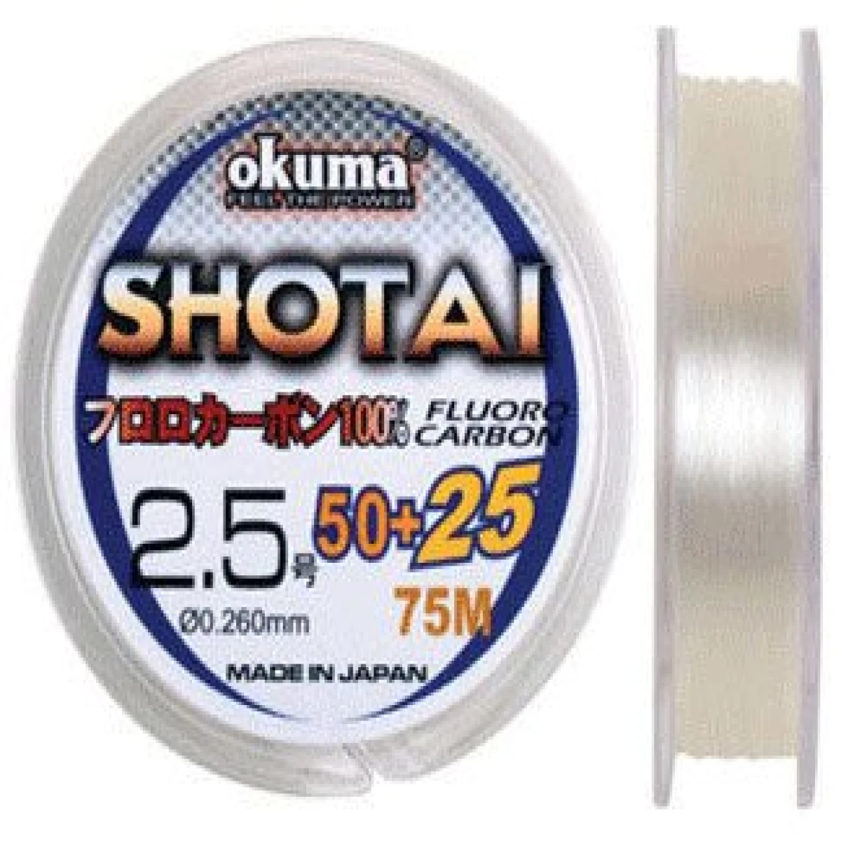 OKUMA Shotai Serisi Fluorocarbon Şeffaf Misina 0.128