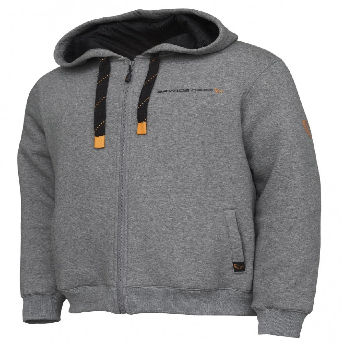 Savage Gear Classic Zip Hoodie Grey Melange - XXL