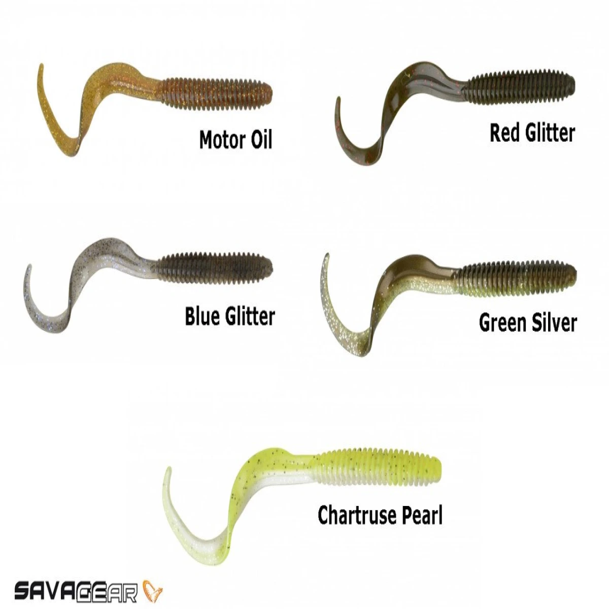 Savage gear LB Rib Worm 90 mm 10 Adet Suni Yem - Red Glitter