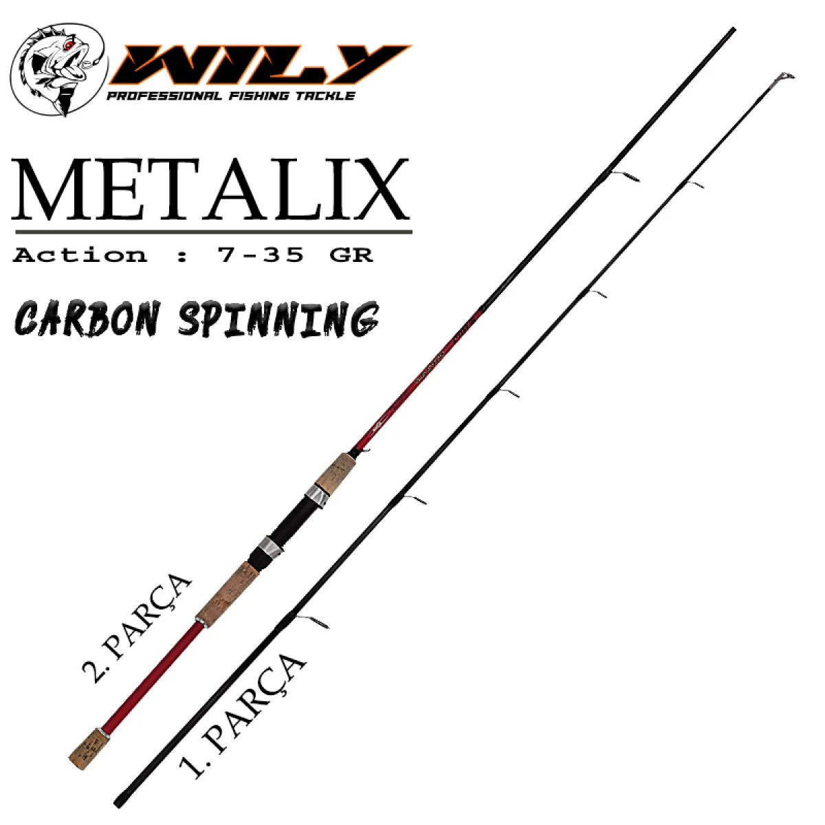 Wily Metalix Spin Kamış 270 cm (Yedek Parça) - 1.parça