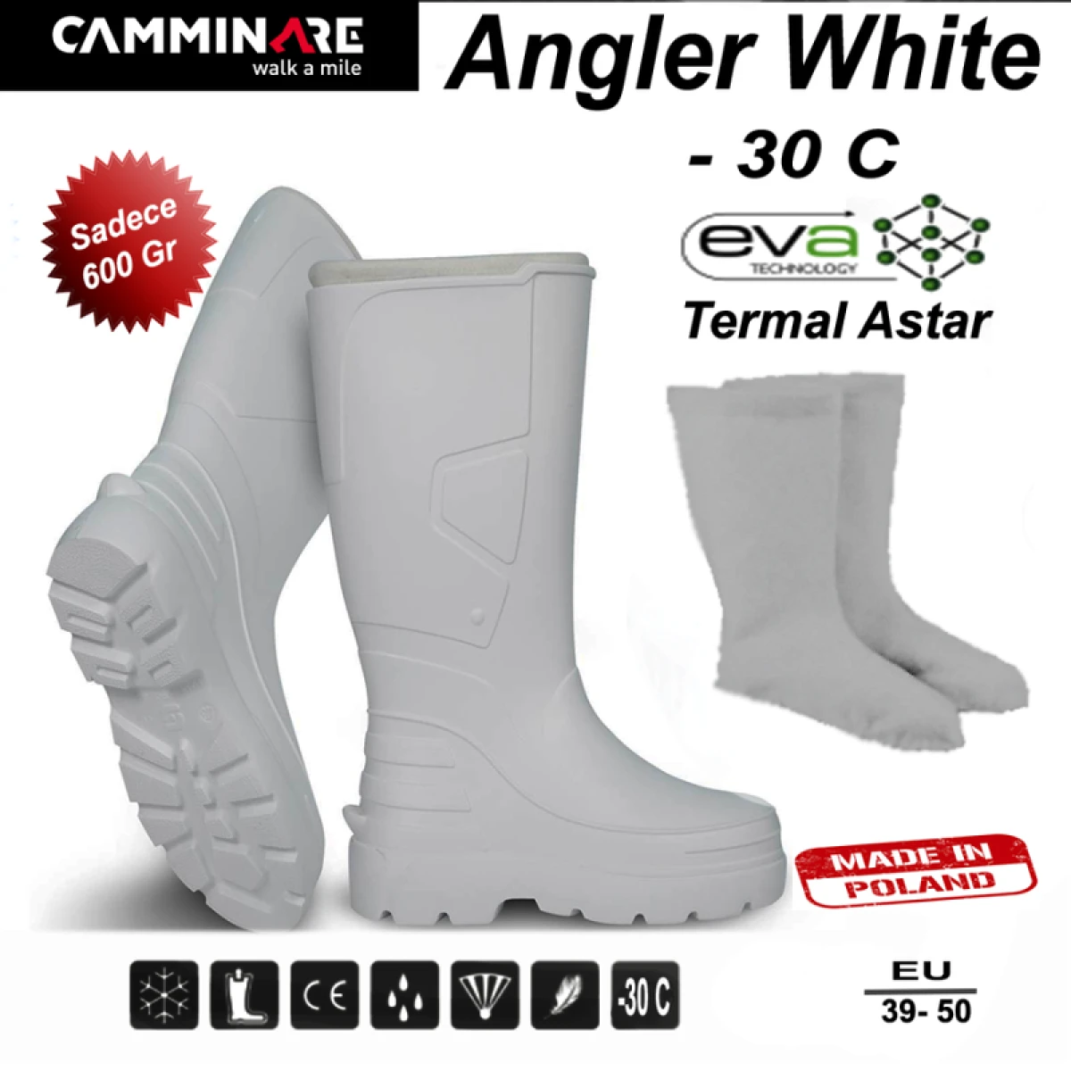 Camminare Angler White Eva Çizme(-30°C) - 45