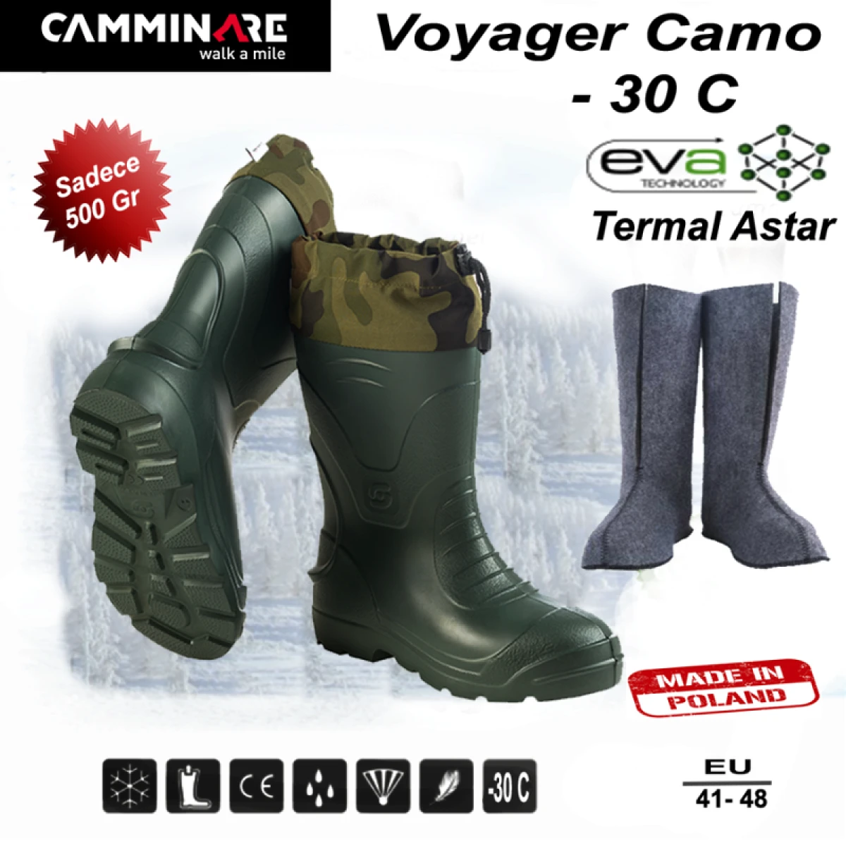 Camminare Voyager Camo EVA Çizme (-30°C) - 44