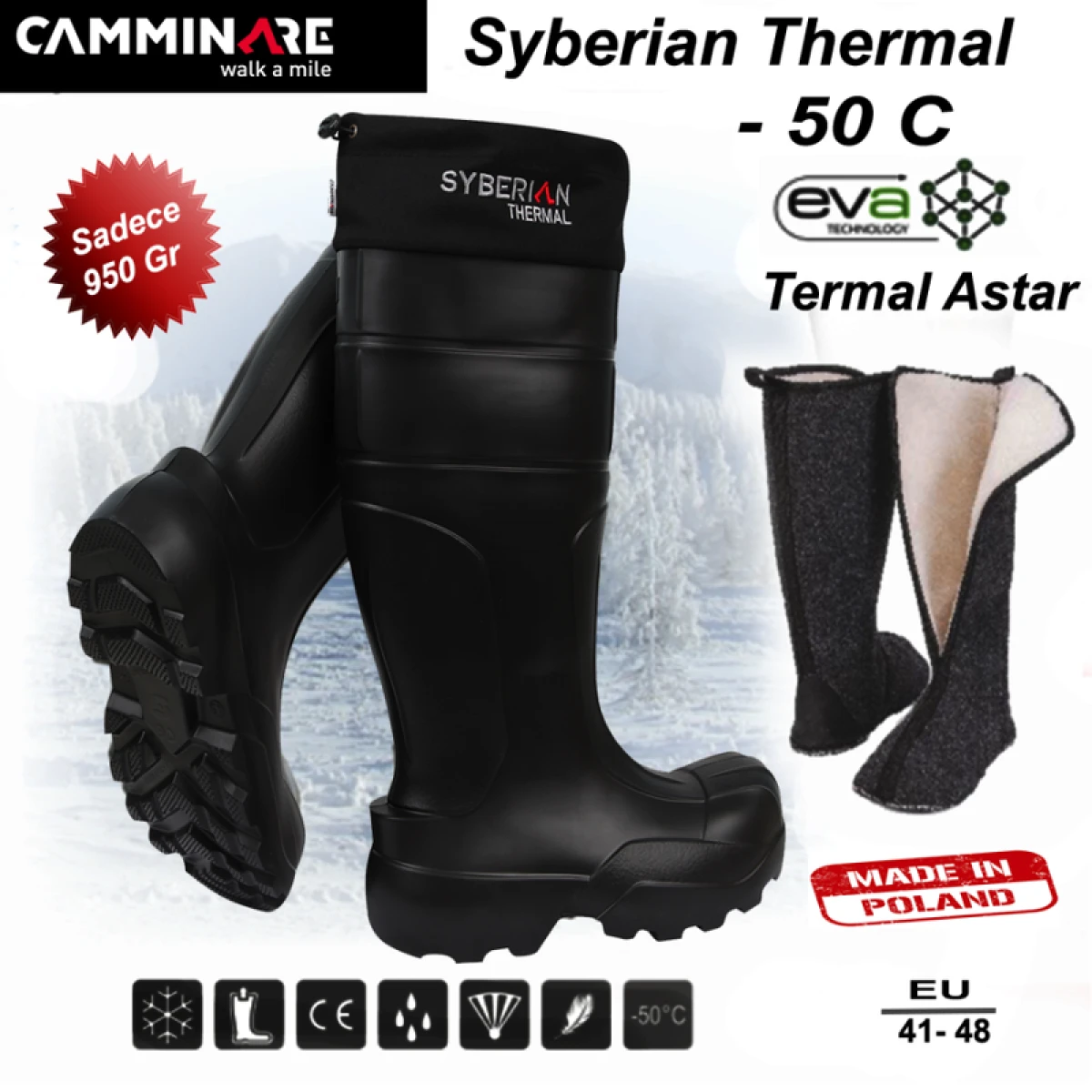 Camminare Syberian Thermal Eva Çizme (-50°C) - 46