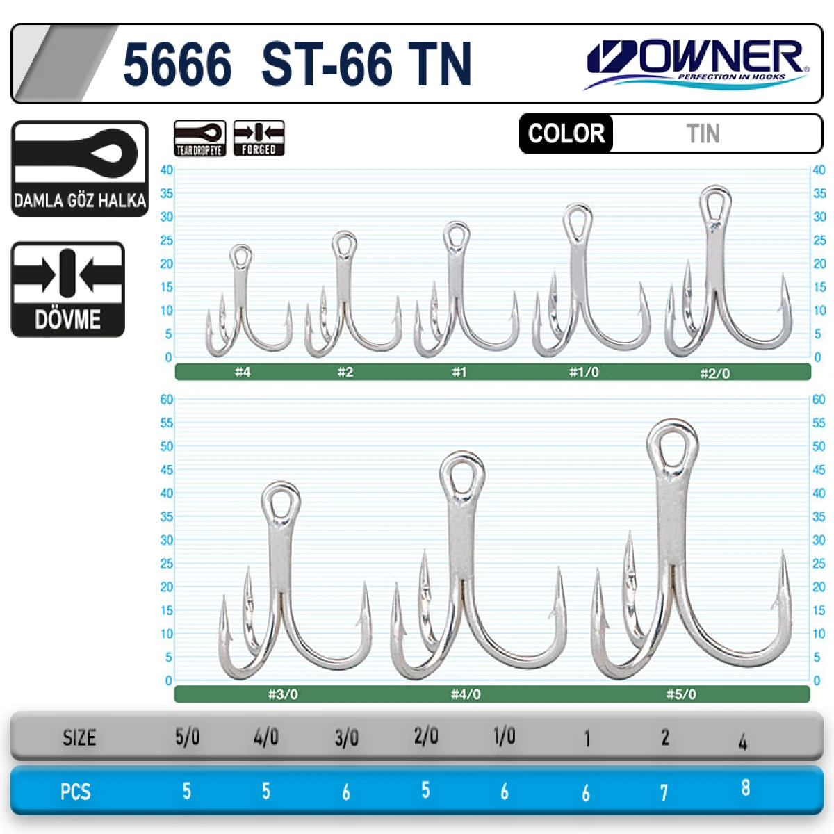 Owner 5666 St-66tn Tin Çarpma İğne - 3-0