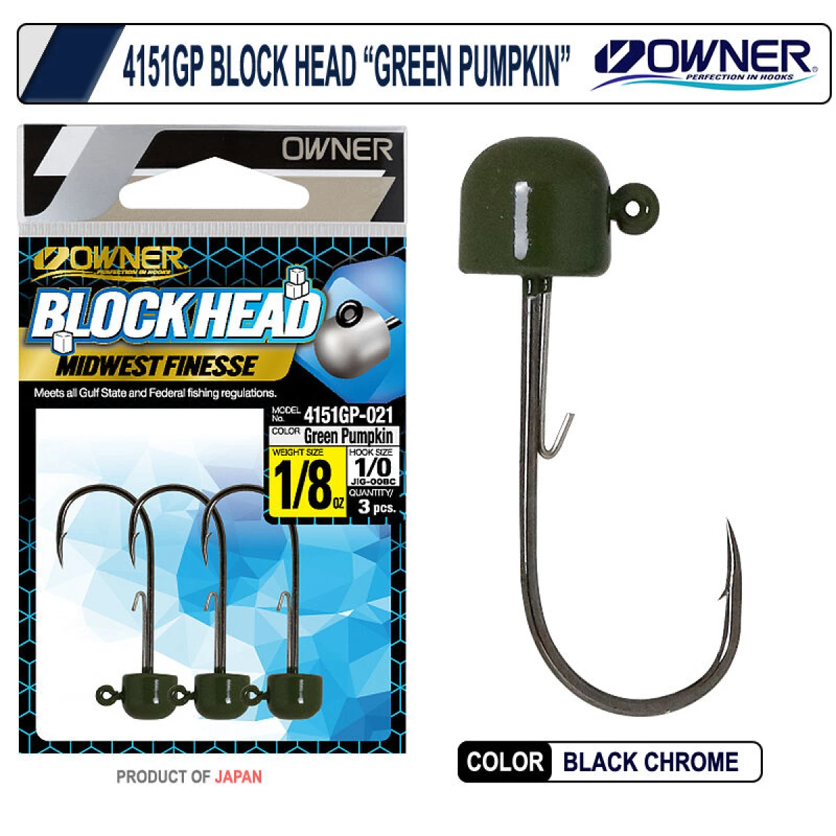 Owner 4151GP Block Head - 1/8 oz
