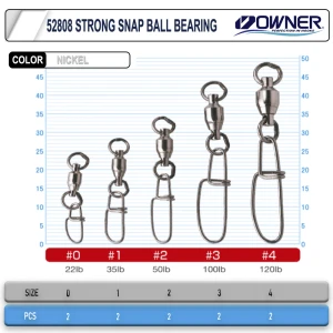 Owner 52808 Strong Snap Ball Bearing Rapala Klipsi - 1