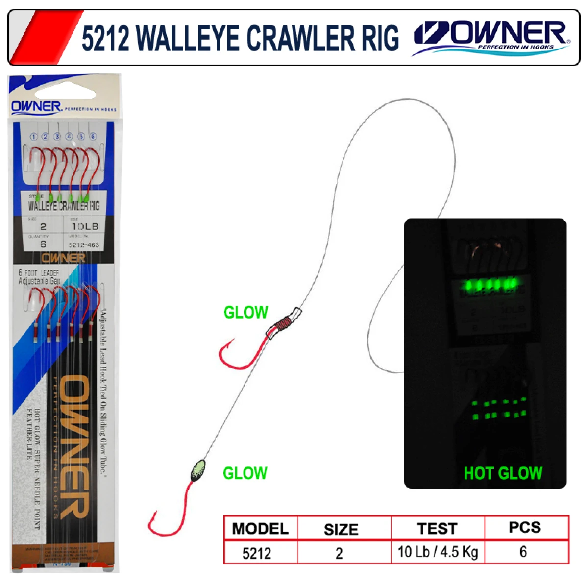 Owner 5212 Walleye Crawler Rig Hazır Takım - 4