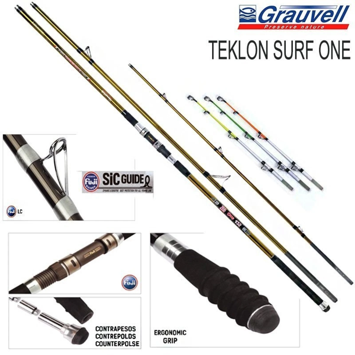Teklon Surf One 3 Parça Surf Kamış 100-250 gr - 4,50