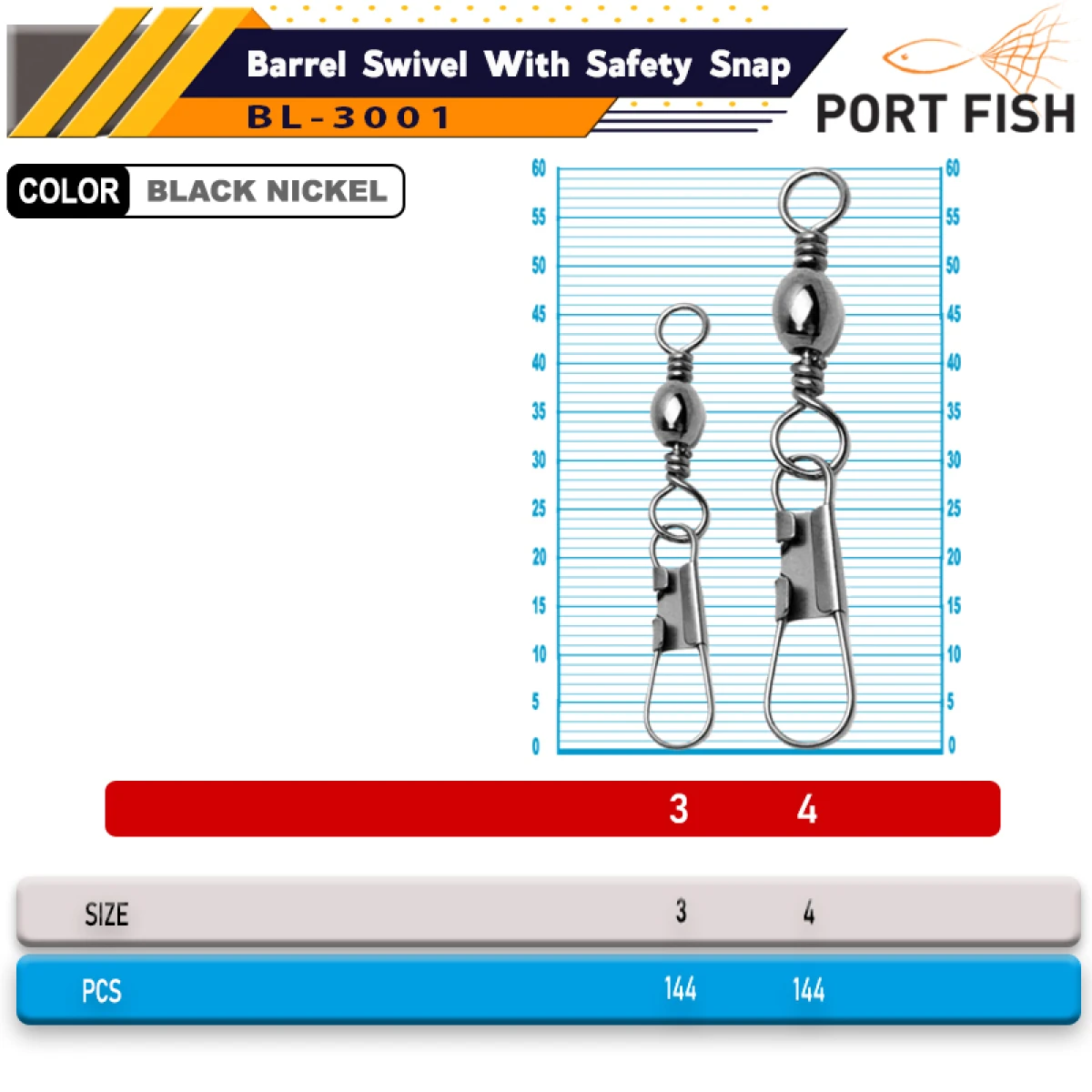 Portfish BL-3001 Klips 144 Lü - 5
