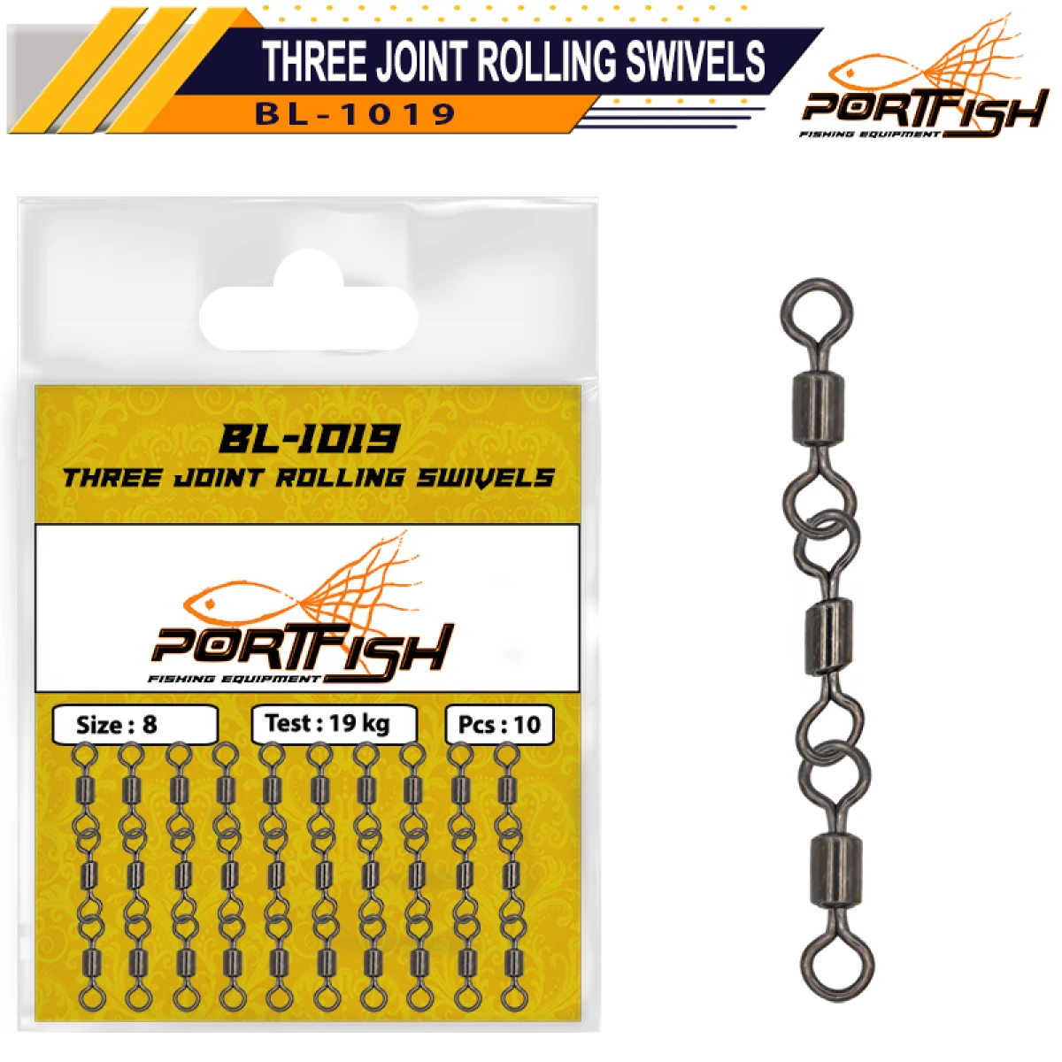 Portfish BL-1019 Zincir Fırdöndü (3 Lü) - 10