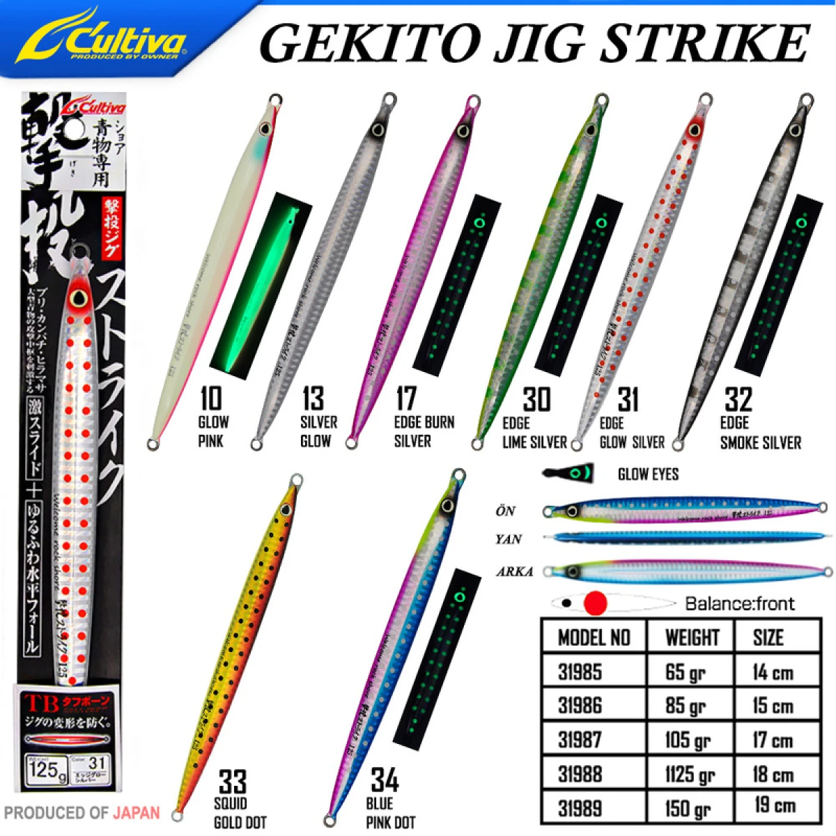 Cultiva 31986 GEKITO JIG STRIKE 15cm 85gr - 31