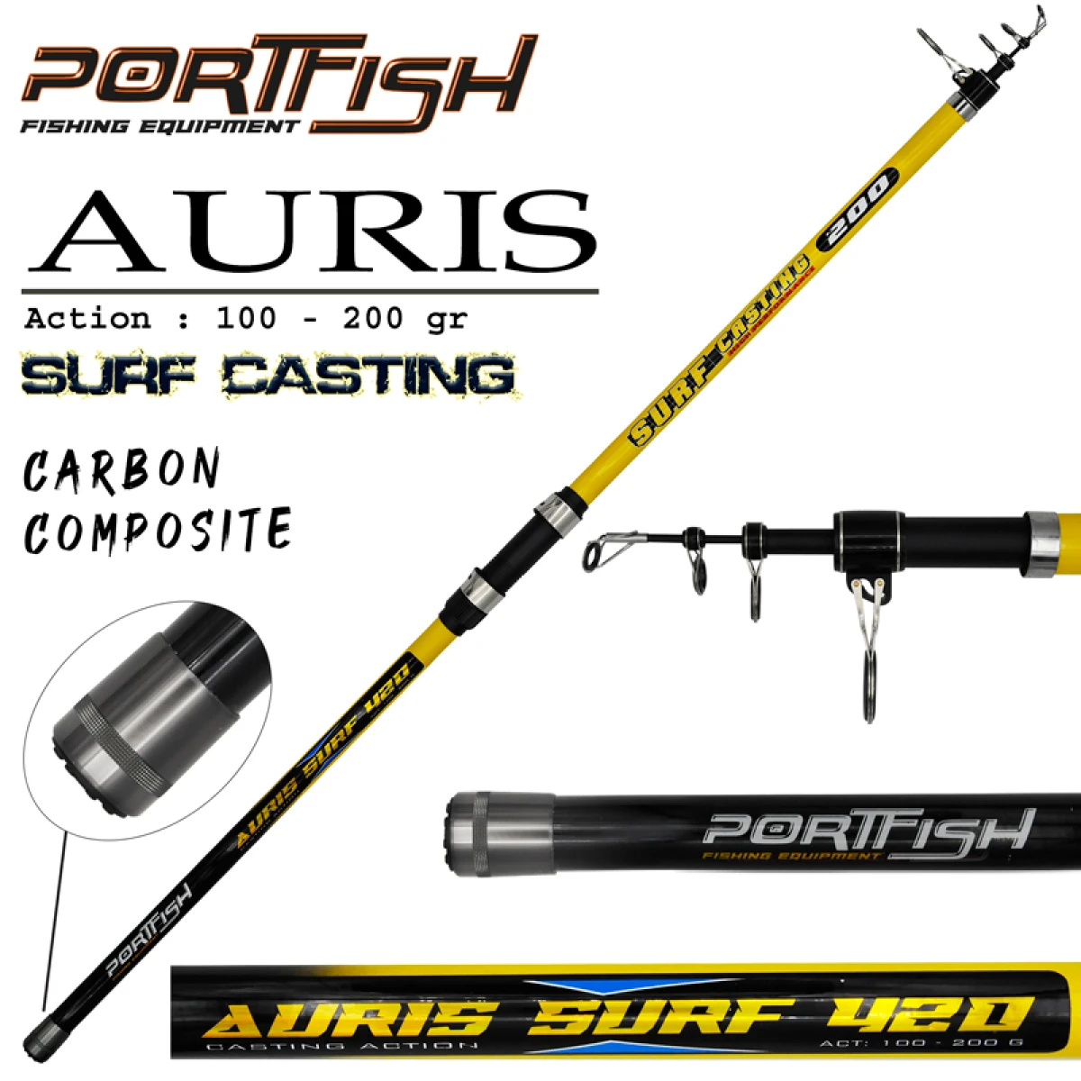 Portfish Auris Surf 420 cm  100-200 gr  Olta Kamışı