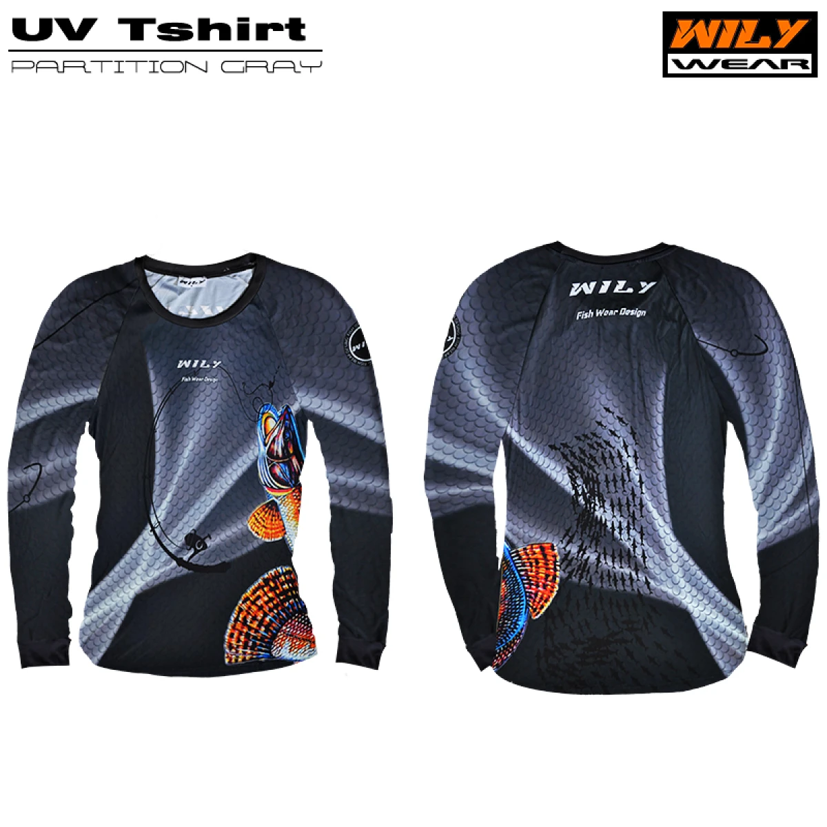 Wily Wear UV T-Shirt Partition Gray - XL