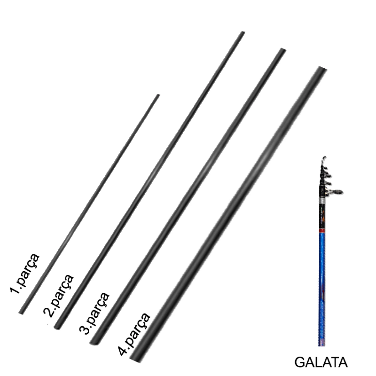 Portfish Galata Surf Olta Kamışı 1.PARÇA  (Yedek Parçası) - 2.parça